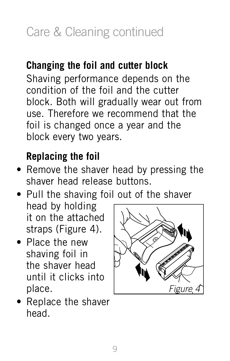 Care & cleaning continued | Sunbeam SH3200 User Manual | Page 11 / 14