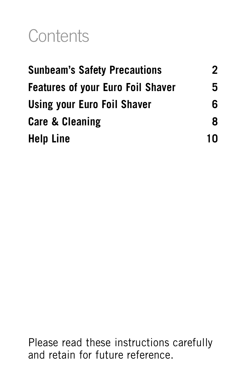 Sunbeam SH3200 User Manual | Page 3 / 14