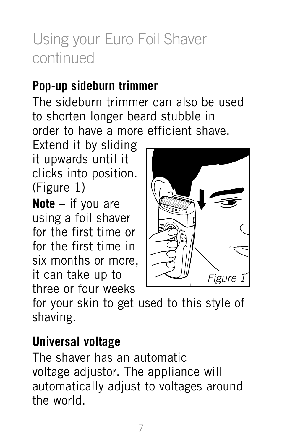 Using your euro foil shaver continued | Sunbeam SH3200 User Manual | Page 9 / 14