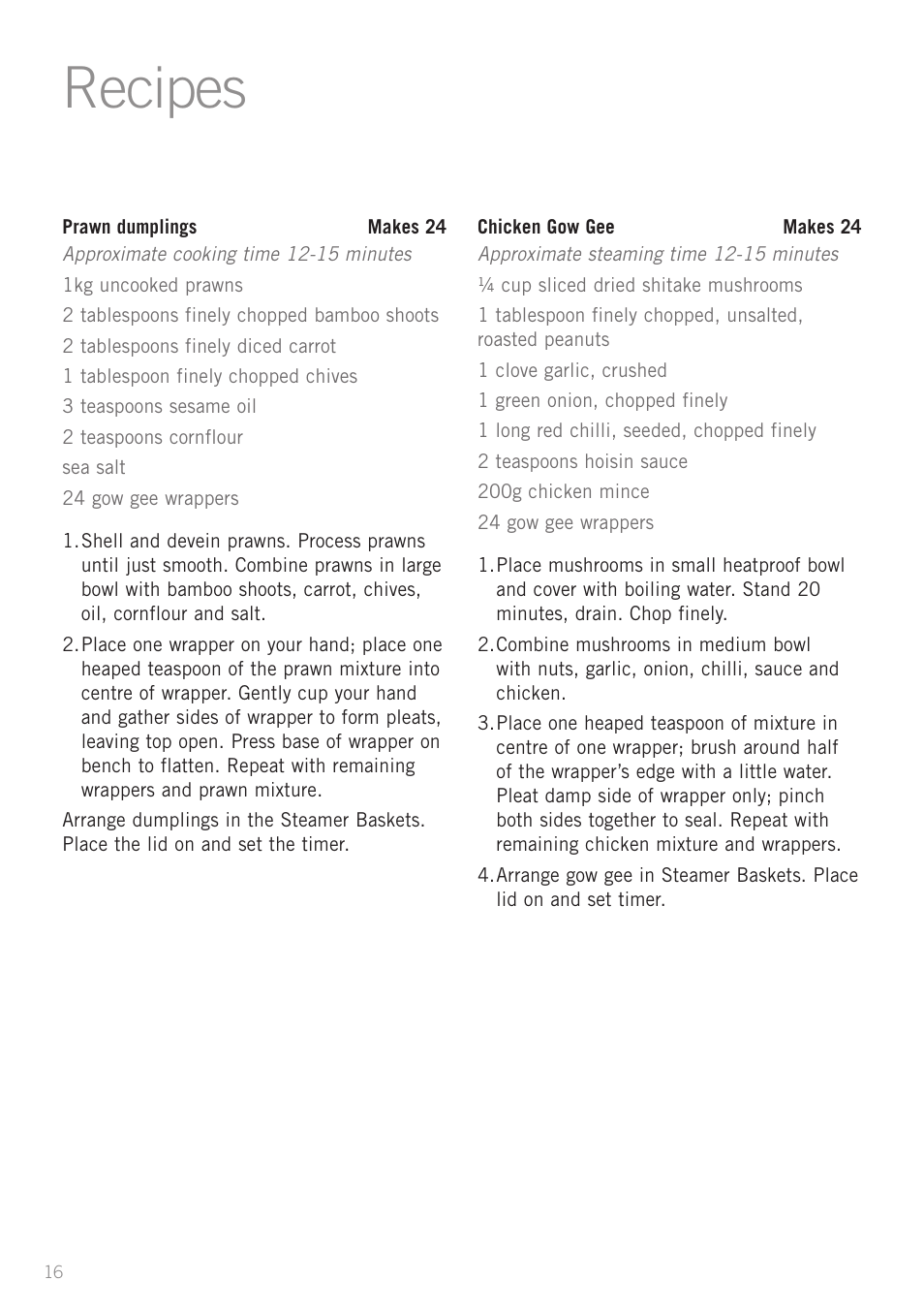 Recipes | Sunbeam ST6810 User Manual | Page 18 / 28
