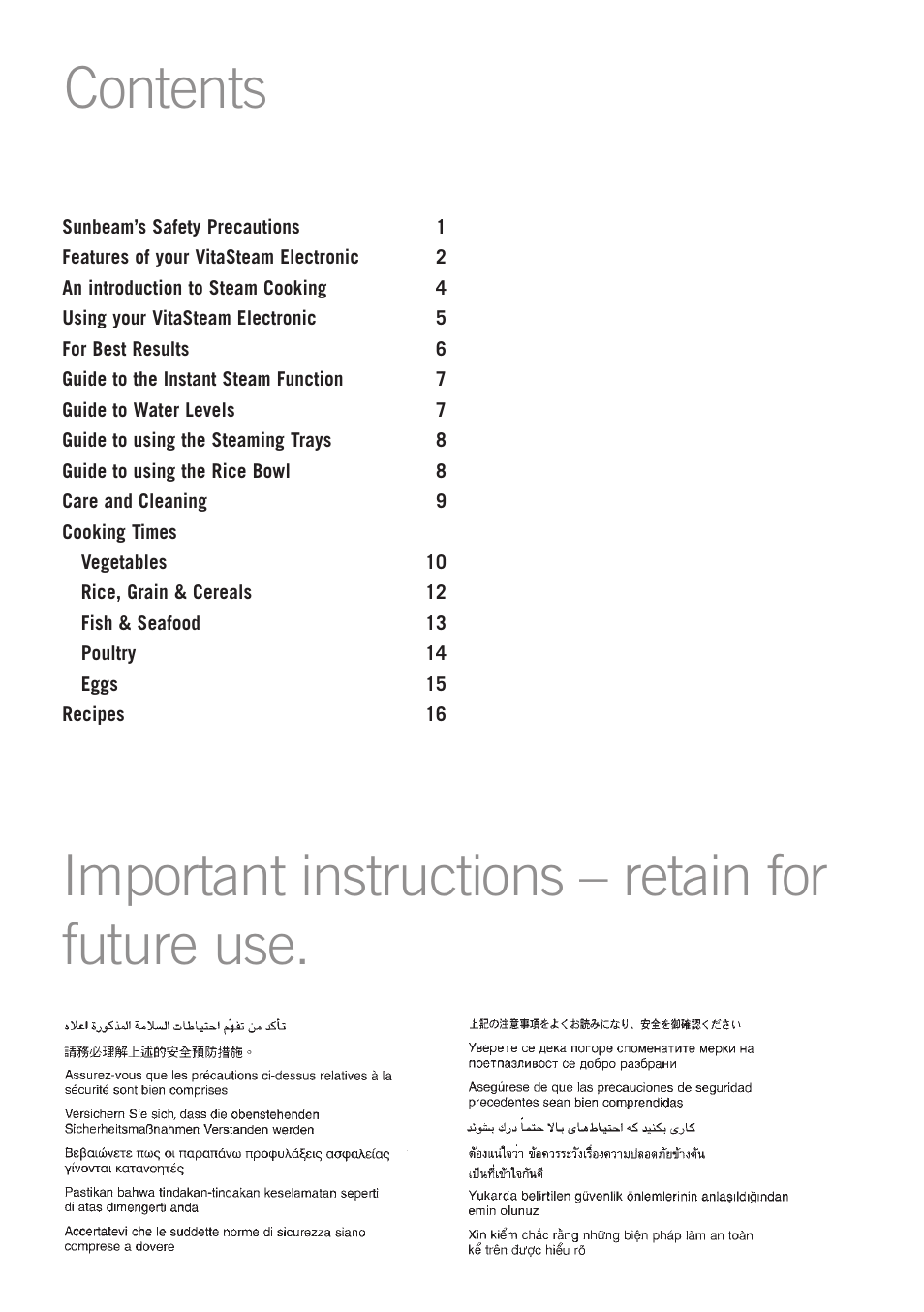 Sunbeam ST6810 User Manual | Page 2 / 28