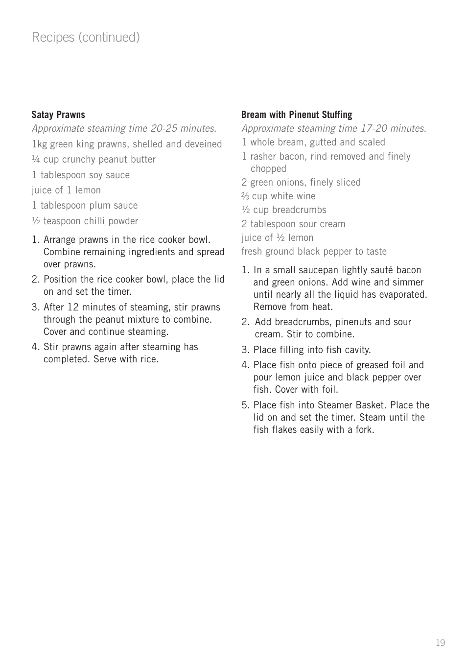 Recipes (continued) | Sunbeam ST6810 User Manual | Page 21 / 28