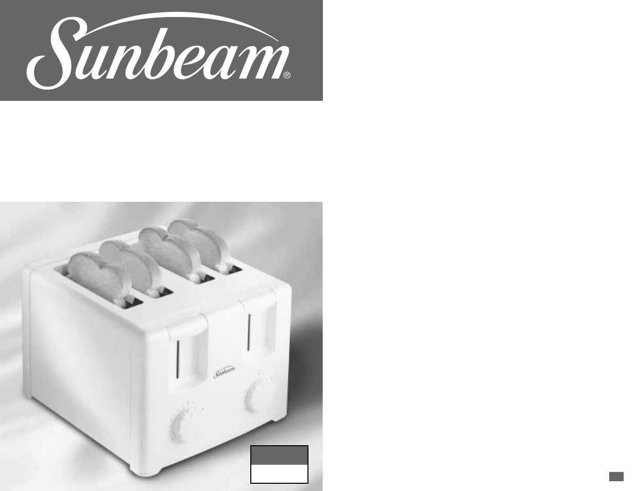 Slice toaster, Important safeguards, Anual | Sunbeam 3842 User Manual | Page 2 / 20