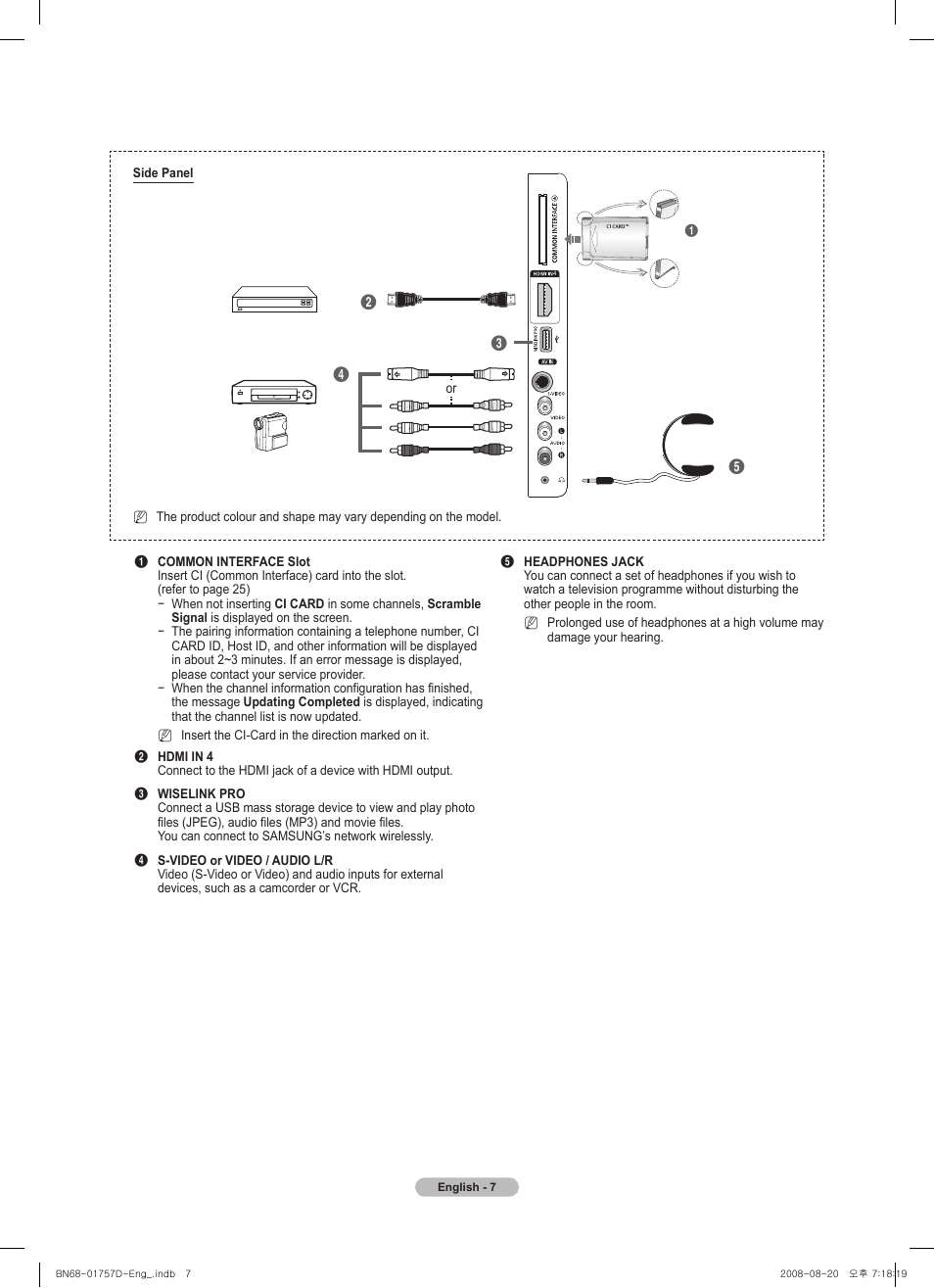 Samsung PS-63 A756T1M User Manual | Page 7 / 76