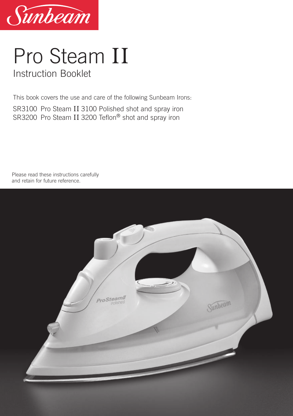 Sunbeam SR3200 User Manual | 8 pages