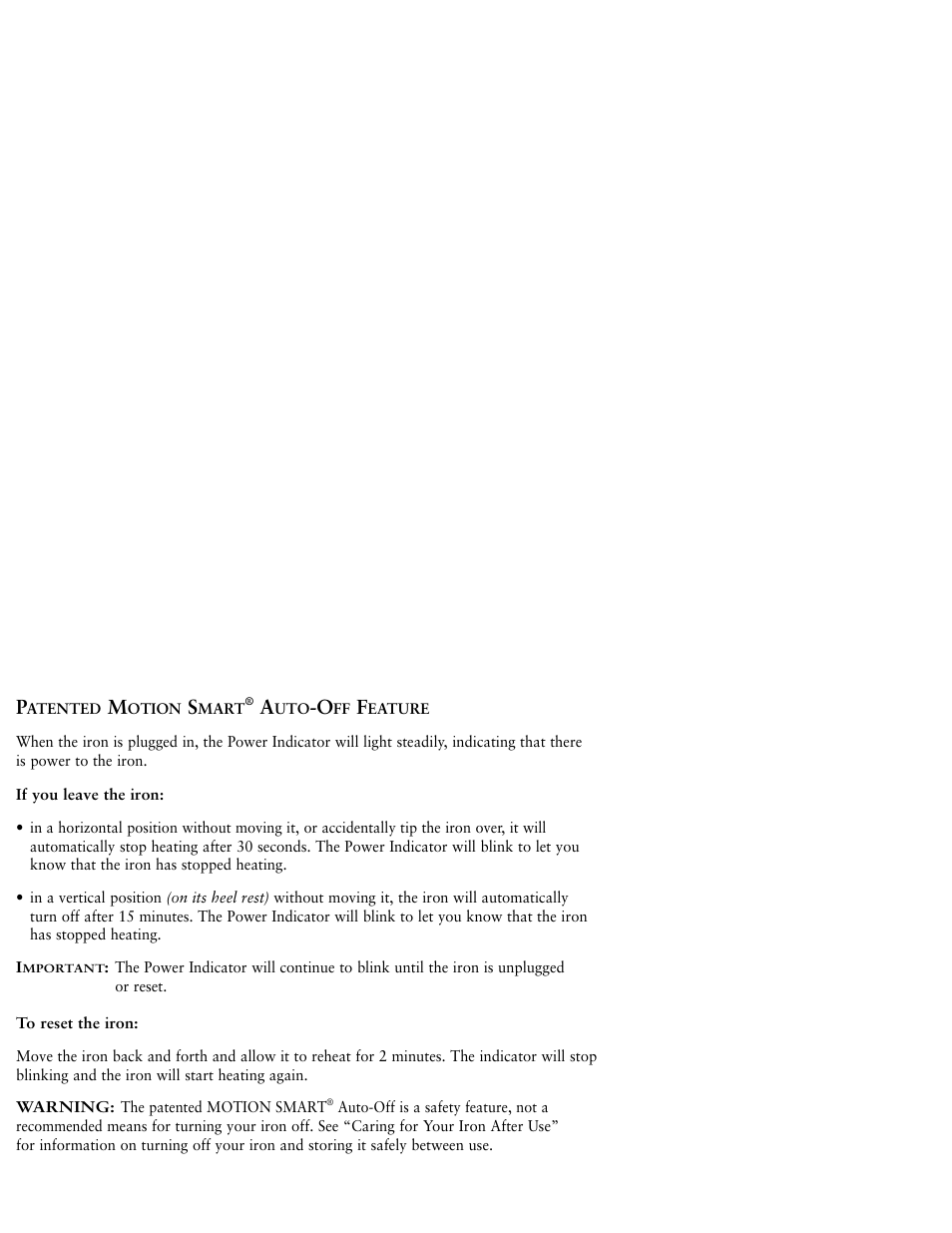 Sunbeam Iron MODEL 3046 User Manual | Page 7 / 20
