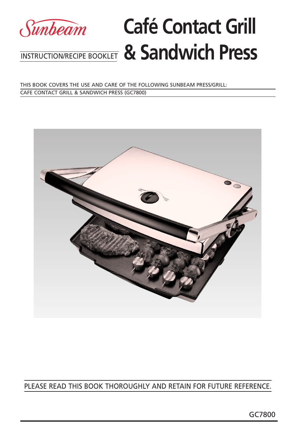 Sunbeam GC7800 User Manual | 25 pages