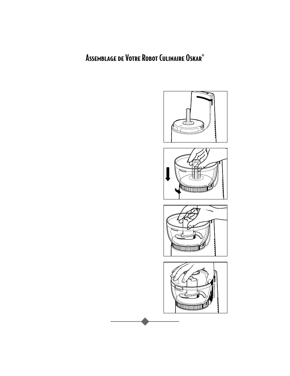 Assemblage de votre robot culinaire oskar | Sunbeam 4817-8 User Manual | Page 18 / 60