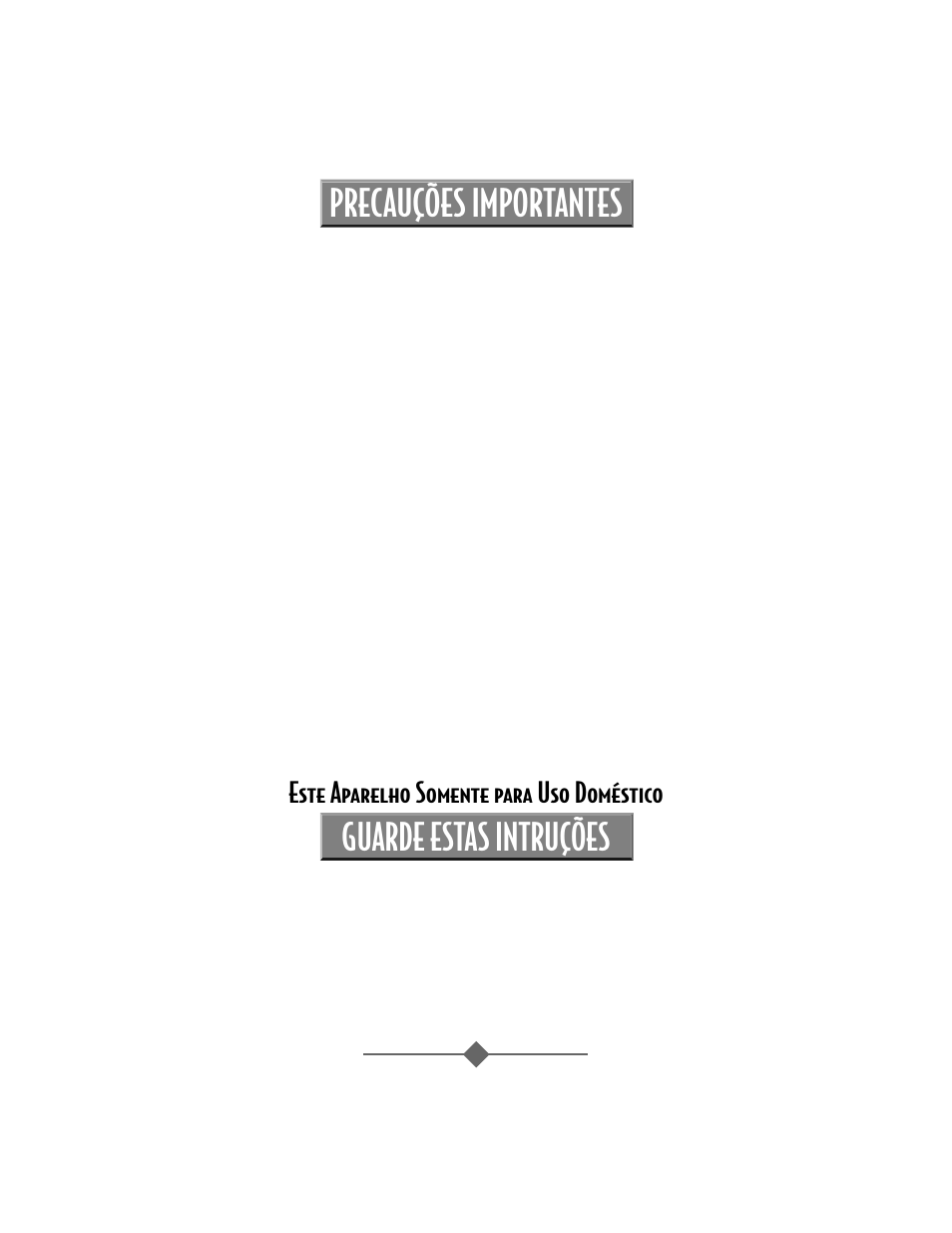 Precauções importantes guarde estas intruções, Este aparelho somente para uso doméstico | Sunbeam 4817-8 User Manual | Page 44 / 60