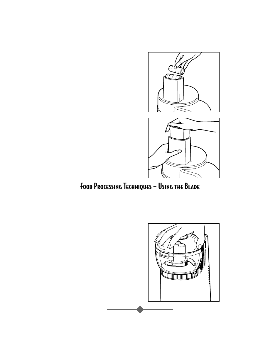 Food processing techniques – using the blade, Pulsing techniques | Sunbeam 4817-8 User Manual | Page 6 / 60
