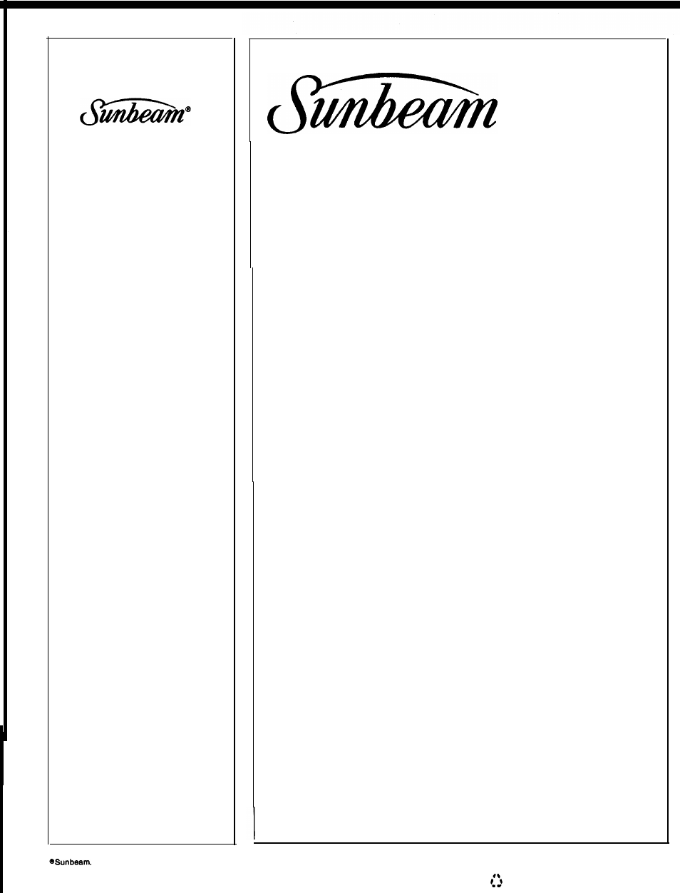 Owner’s manual, Model 2571, 900 air cleaner and ionizer | Sunbeam 2571 User Manual | Page 8 / 8