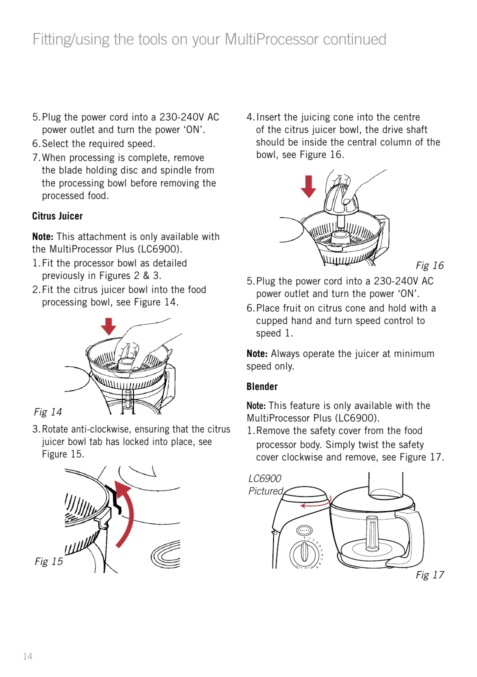 Heading | Sunbeam LC6200 User Manual | Page 16 / 44