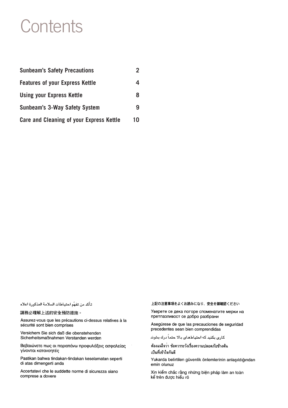 Sunbeam KE2100 User Manual | Page 2 / 12