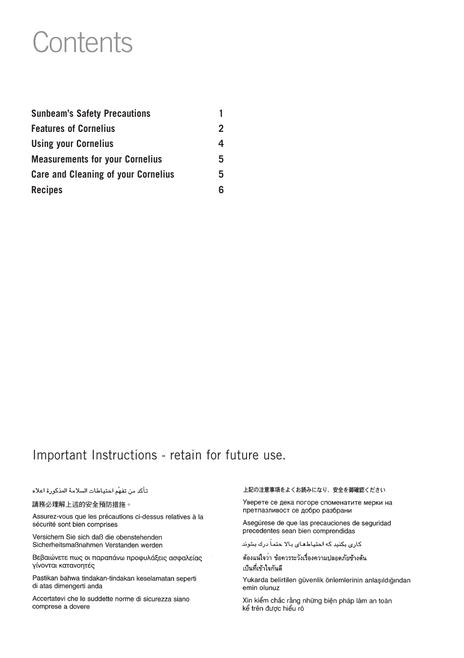 Sunbeam CP4500 User Manual | Page 2 / 12