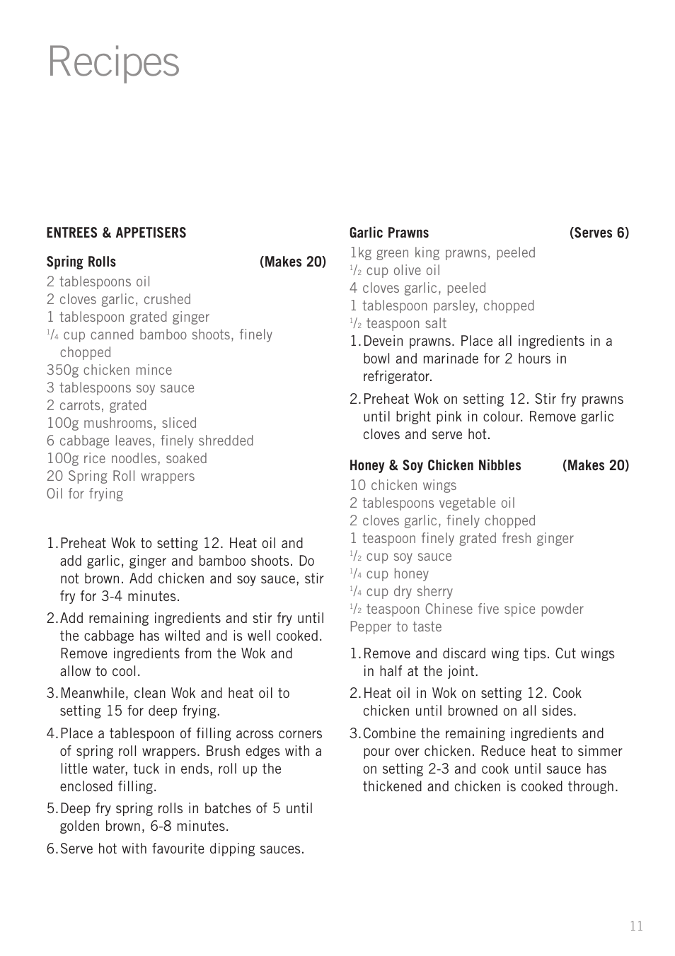 Recipes | Sunbeam WW8900 User Manual | Page 13 / 28