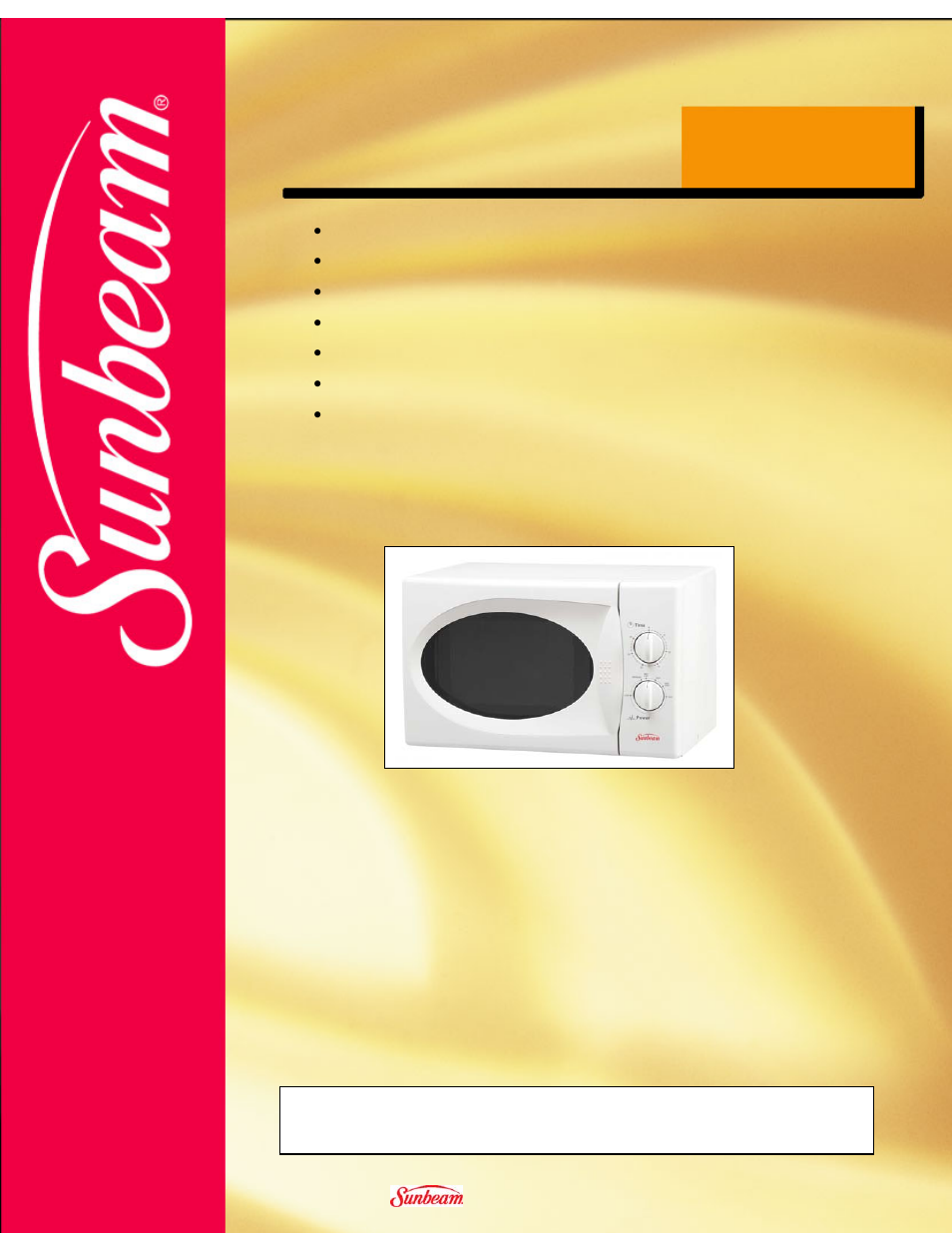 Sunbeam SMW610 User Manual | 1 page