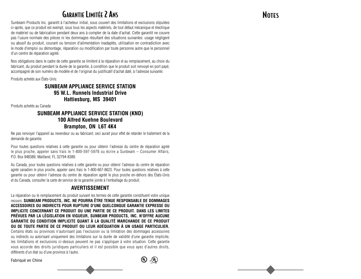 Sunbeam 1626 User Manual | Page 9 / 18