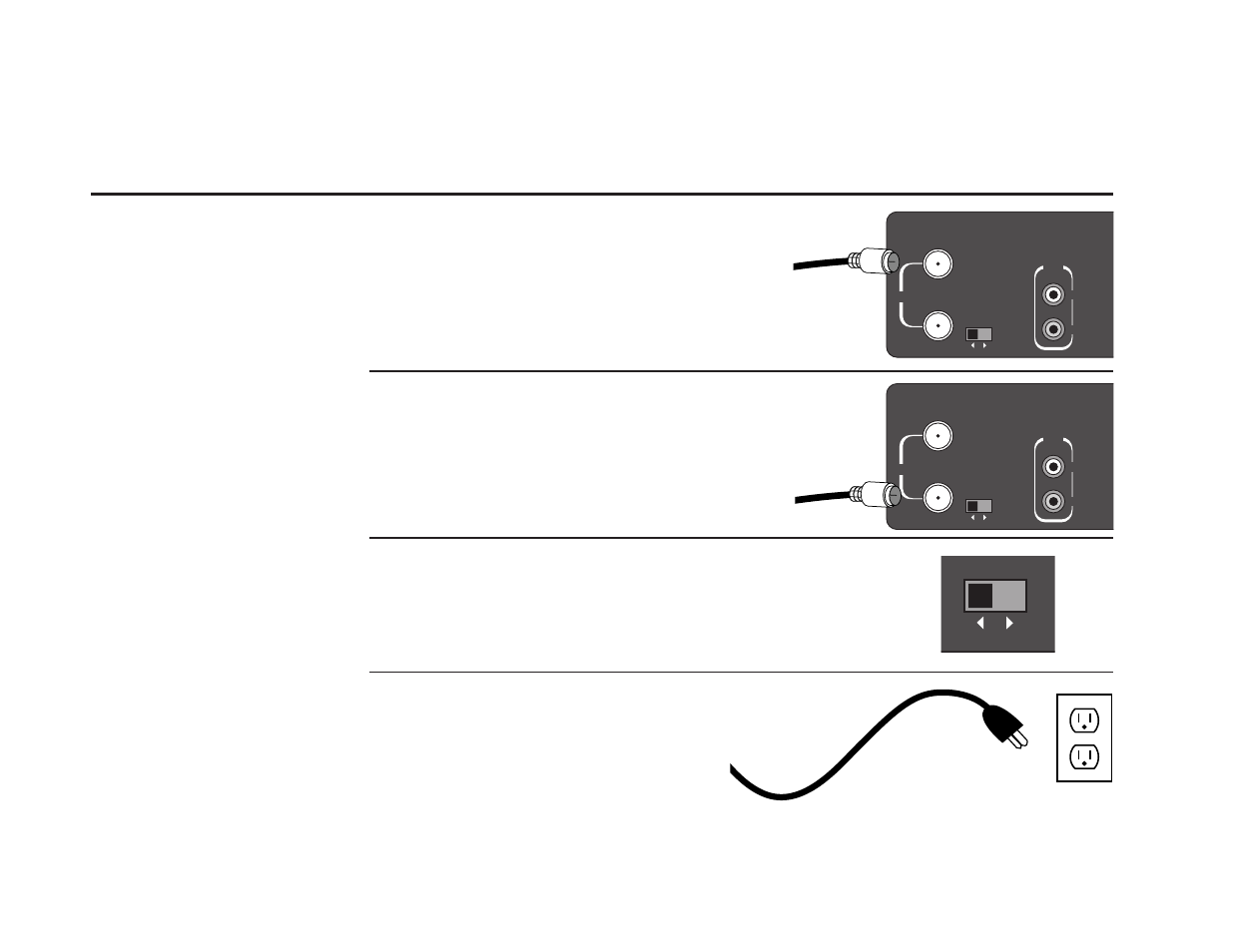 Connect antenna/basic cable, Connect antenna to vcr, Connect vcr to tv | Set vcr output channel, Plug in vcr | Sensory Science DDV9150 User Manual | Page 12 / 106