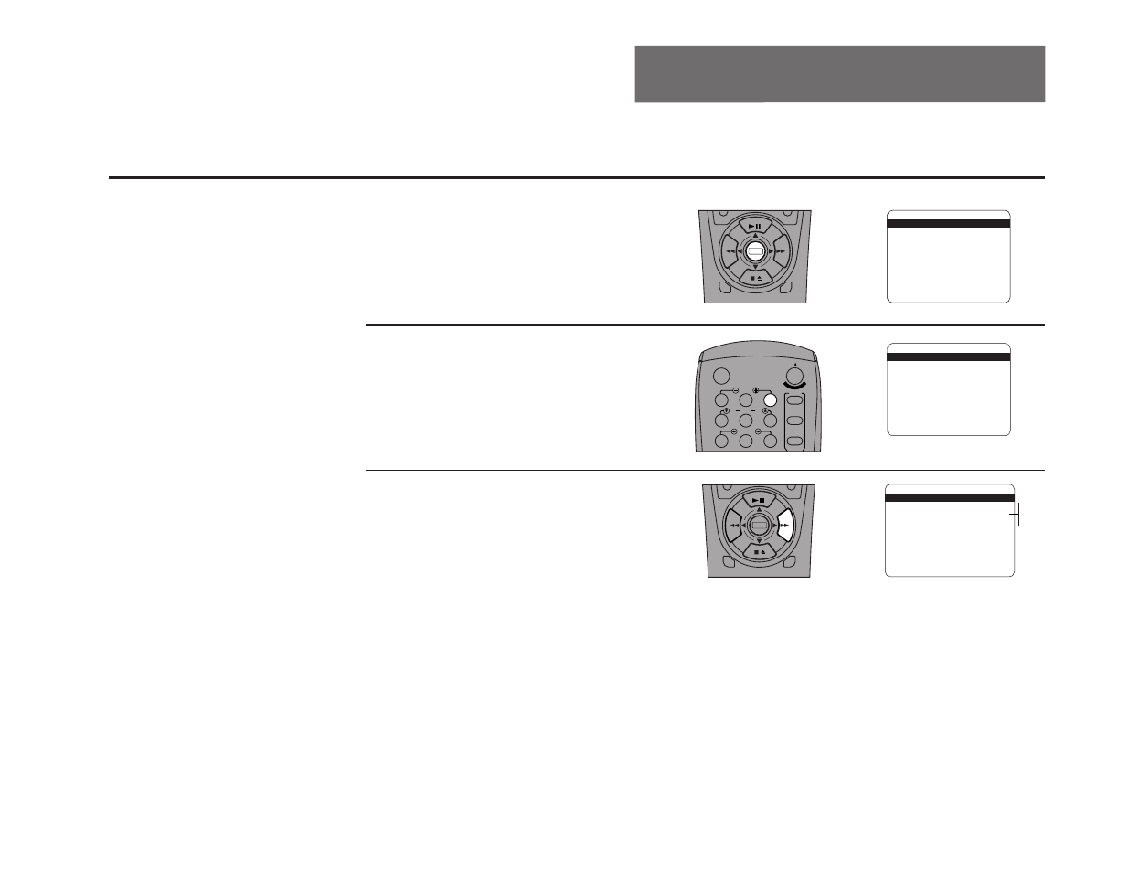Tuner band 4 - tuner & channel list, Open “setup menu, Select “tuner & channel list | Set “tuner band, Press and hold the menu button for 3 seconds, Press 3 | Sensory Science DDV9150 User Manual | Page 39 / 106