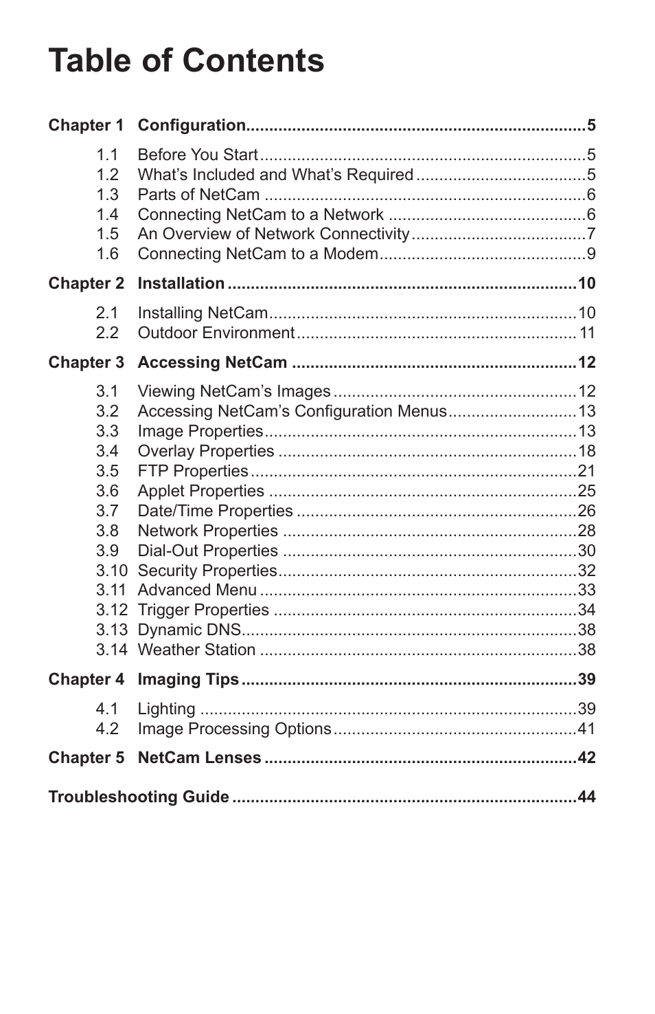 StarDot Technologies netcam XL User Manual | Page 3 / 46