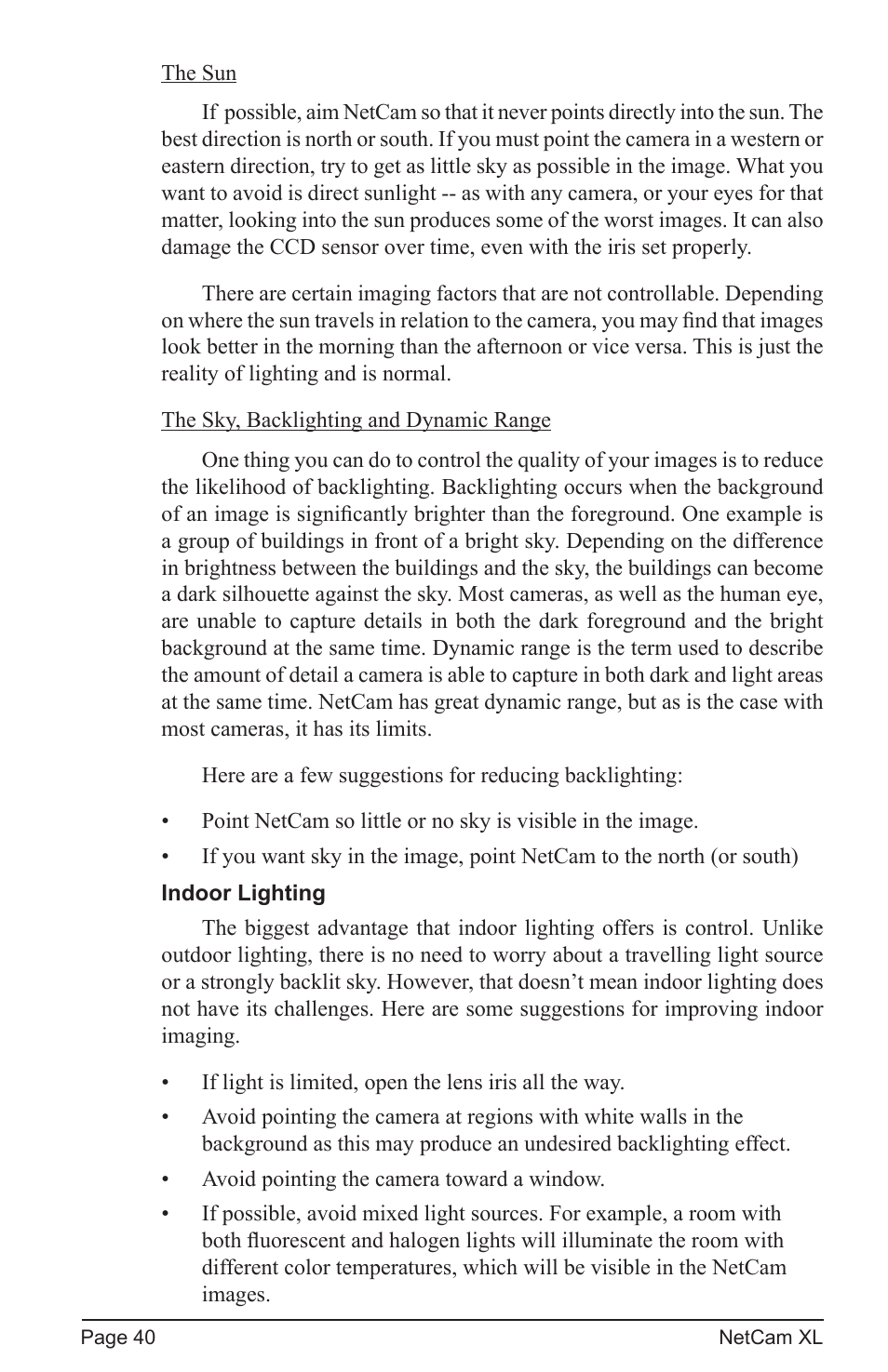 StarDot Technologies netcam XL User Manual | Page 40 / 46