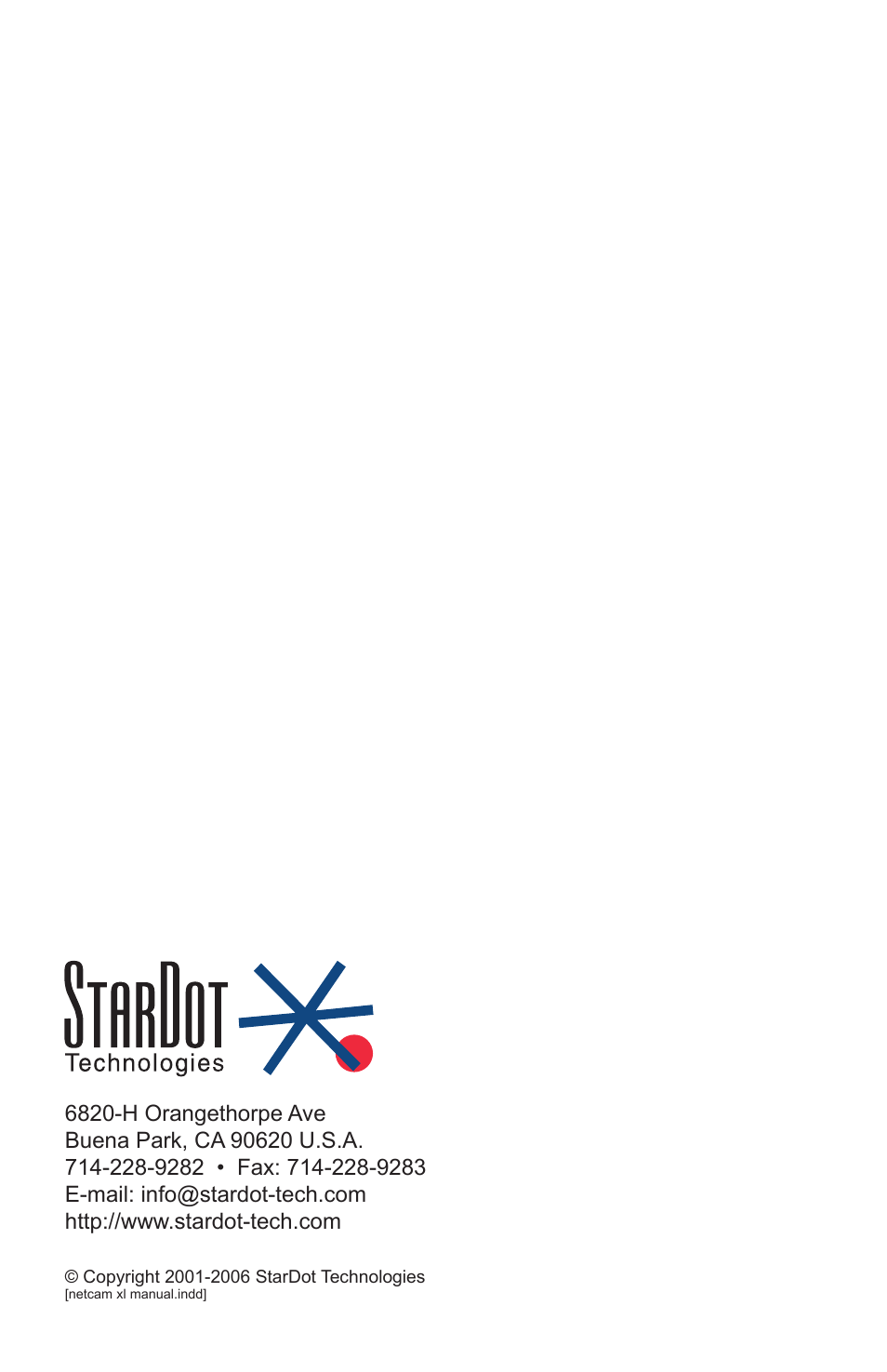 StarDot Technologies netcam XL User Manual | Page 46 / 46