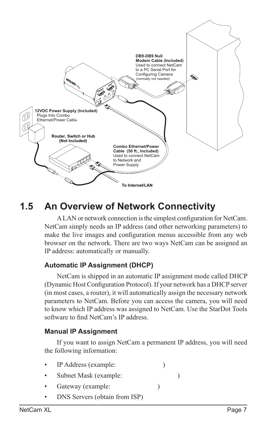 5 an overview of network connectivity, Netcam xl page 7 | StarDot Technologies netcam XL User Manual | Page 7 / 46