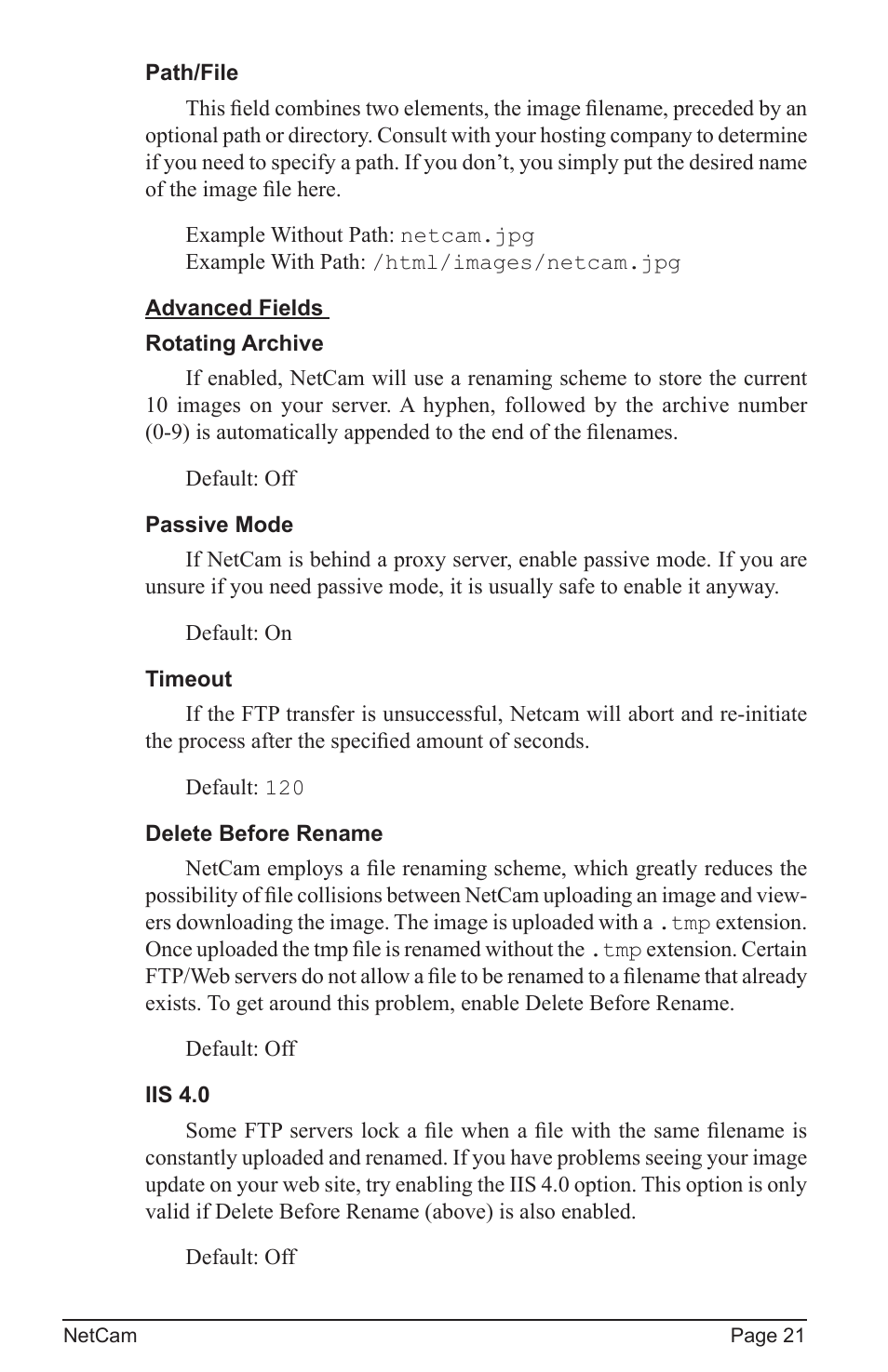 StarDot Technologies net camera User Manual | Page 21 / 42