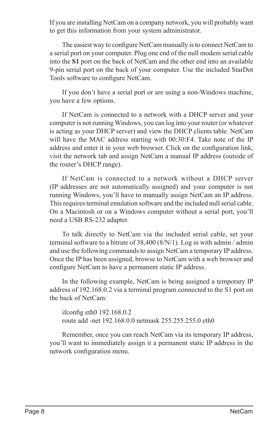 StarDot Technologies net camera User Manual | Page 8 / 42