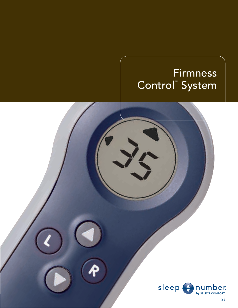 Firmness control, System | Select Comfort U 3000 User Manual | Page 25 / 42