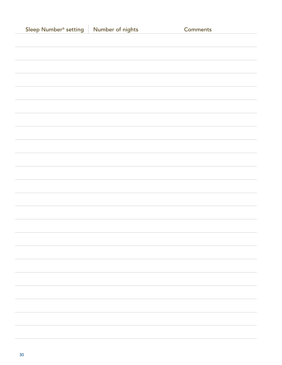 Select Comfort U 3000 User Manual | Page 32 / 42