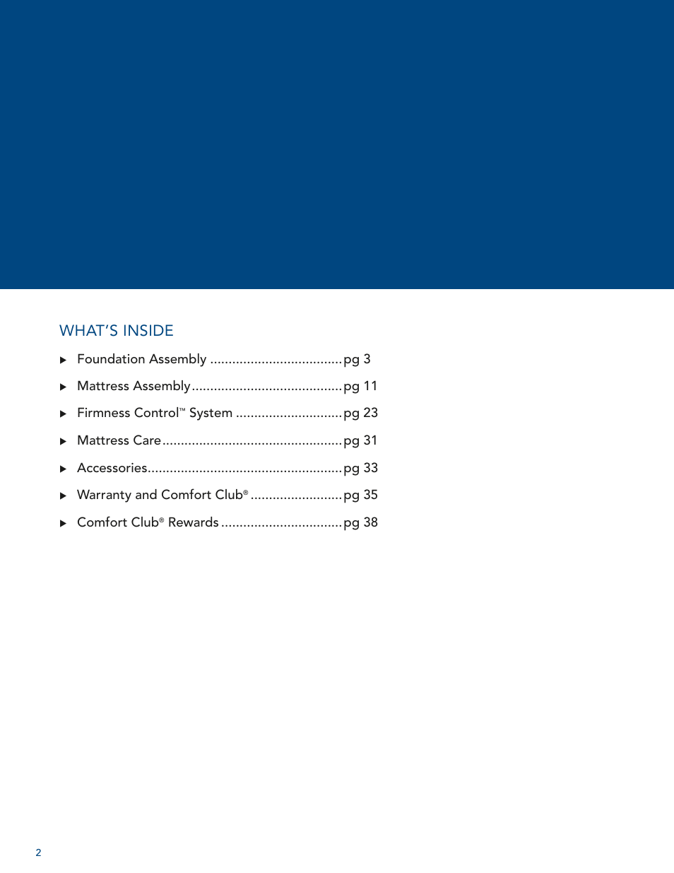 What’s inside | Select Comfort U 3000 User Manual | Page 4 / 42