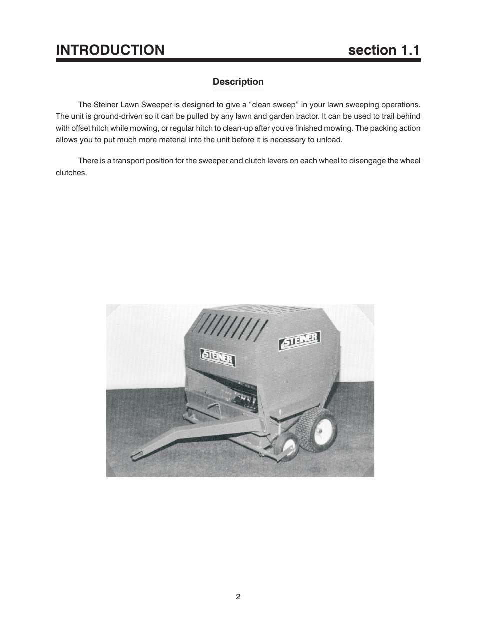 Section 1 introduction | Steiner Turf LS340 User Manual | Page 4 / 14
