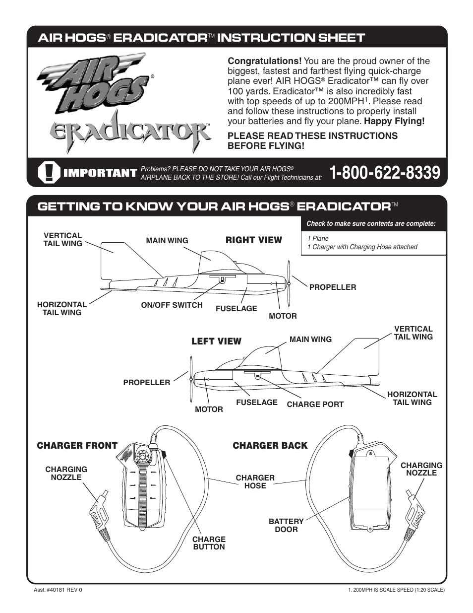 Spin Master Air Hogs Eradicator User Manual | 4 pages