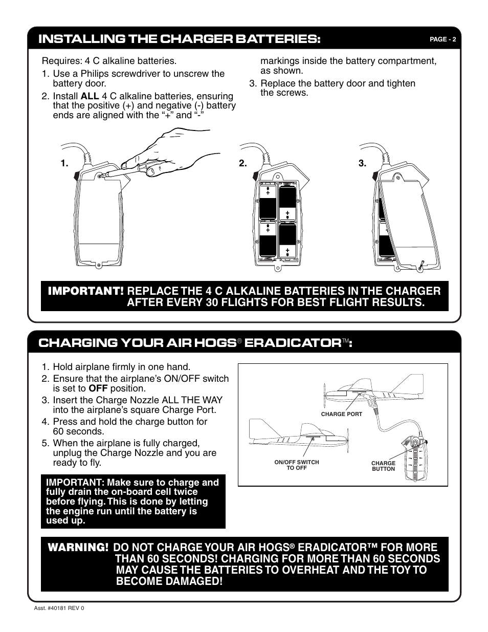 Spin Master Air Hogs Eradicator User Manual | Page 2 / 4