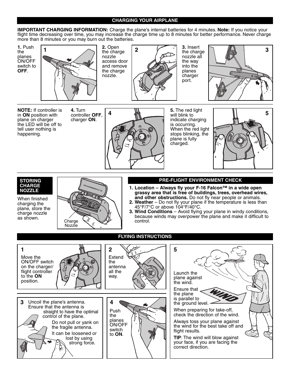 Spin Master Air Hogs RC F-16 Falcon User Manual | Page 2 / 4
