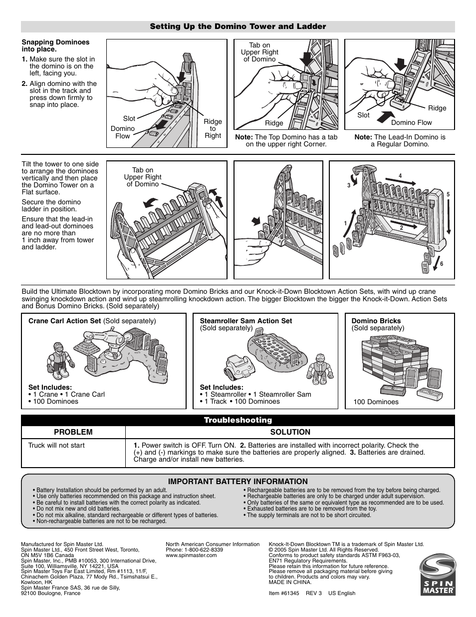 Spin Master Knock Down Blocktown User Manual | Page 2 / 5
