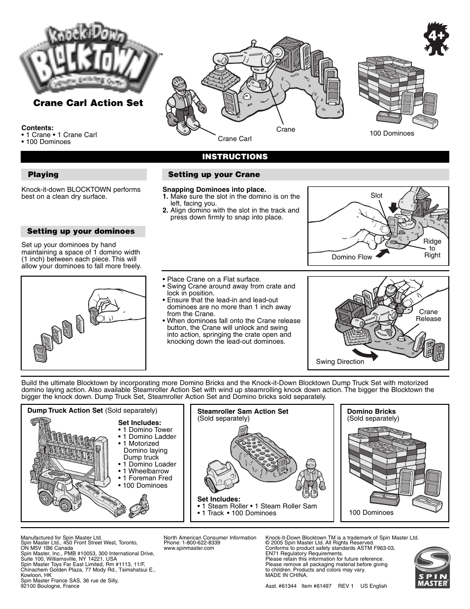 Crane carl action set | Spin Master Knock Down Blocktown User Manual | Page 4 / 5