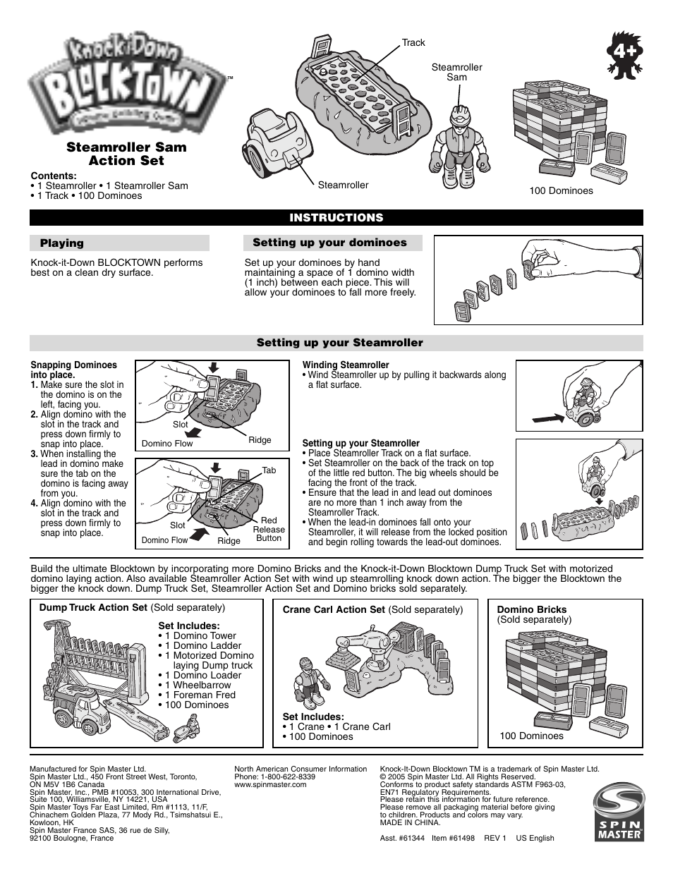 Steamroller sam action set | Spin Master Knock Down Blocktown User Manual | Page 5 / 5