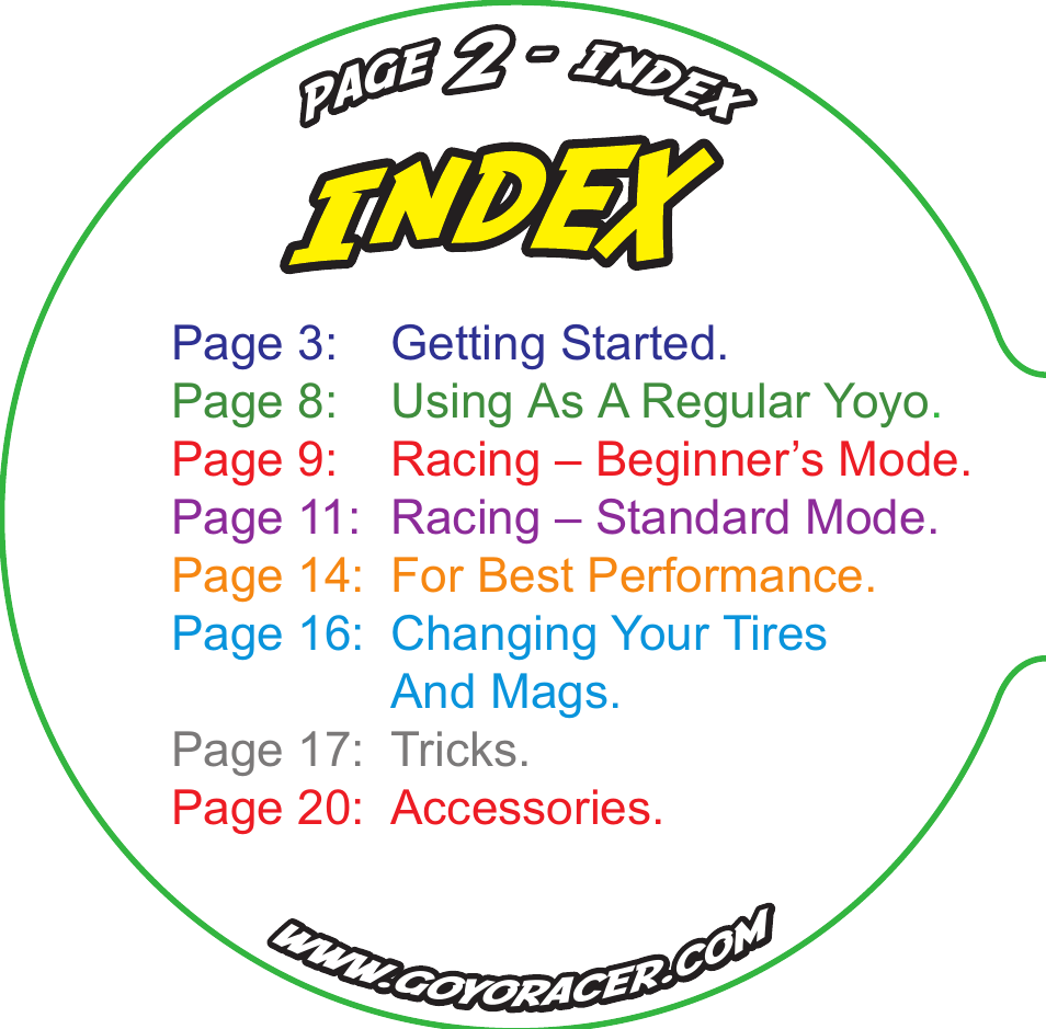 Spin Master Goyo Racer User Manual | Page 2 / 20