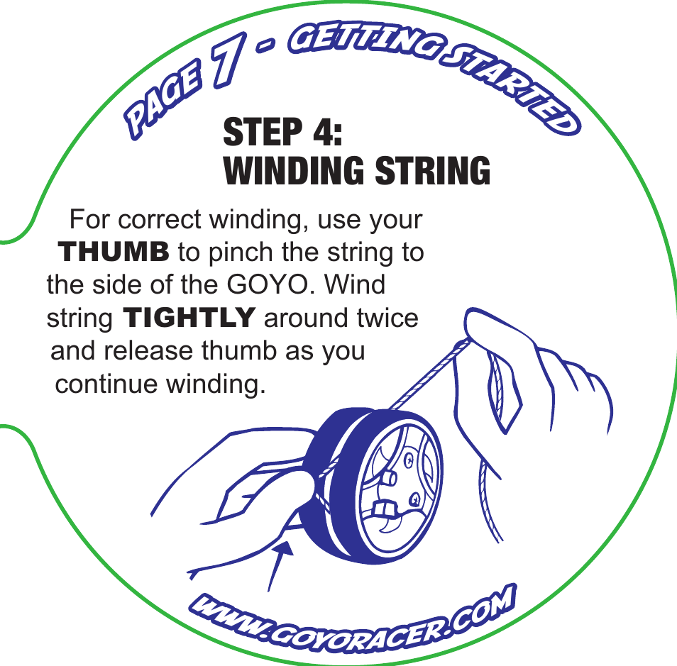 Step 4: winding string | Spin Master Goyo Racer User Manual | Page 7 / 20