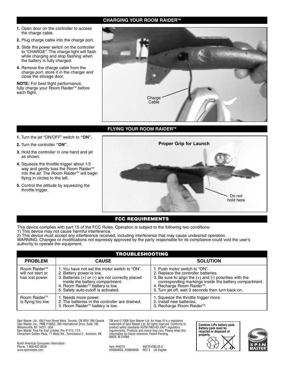 Spin Master Air Hogs Room Raider User Manual | Page 2 / 2