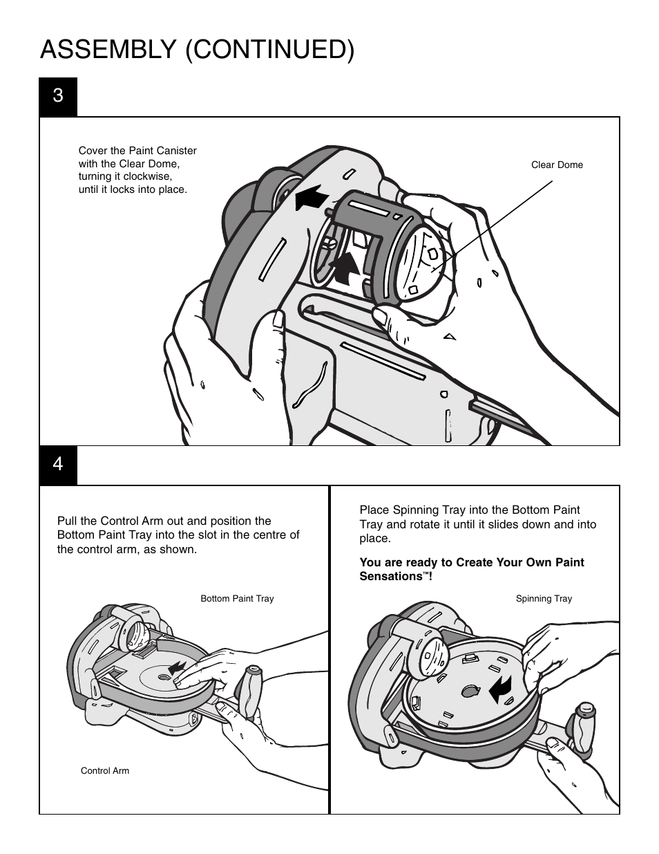 Assembly (continued) | Spin Master Paint Sensation User Manual | Page 3 / 6
