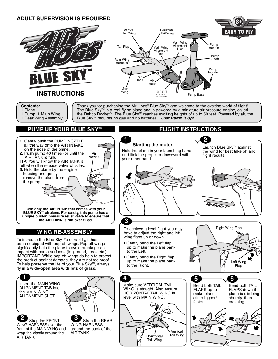 Spin Master Air Hogs Blue Sky User Manual | 2 pages