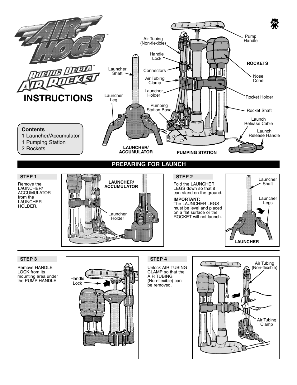 Spin Master Air Hogs Boeing Delta Air Rocket User Manual | 4 pages