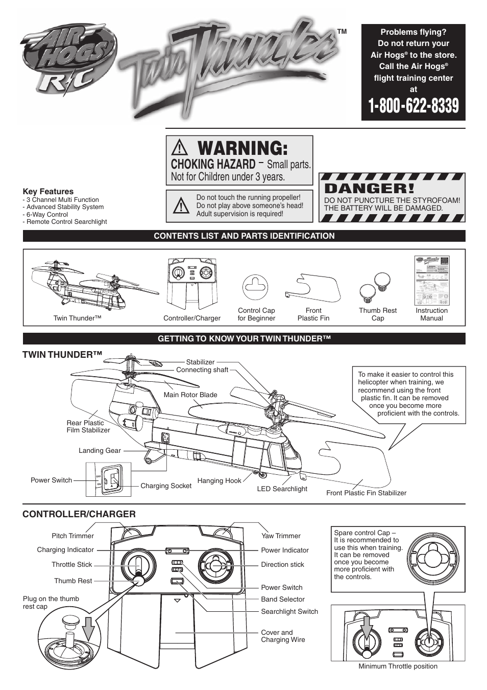 Spin Master Air Hogs RC Twin Thunder User Manual | 4 pages