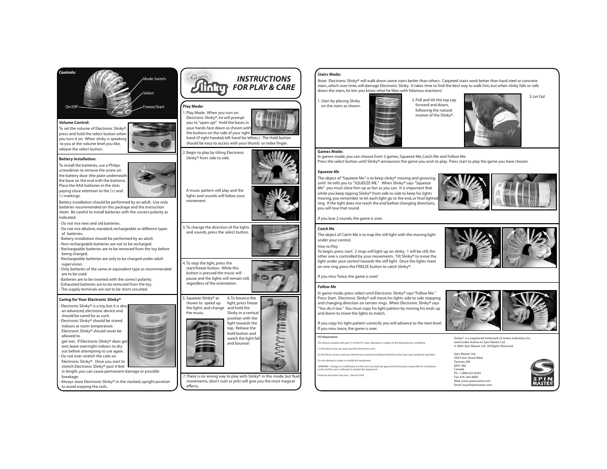 Spin Master Slinky User Manual | 1 page