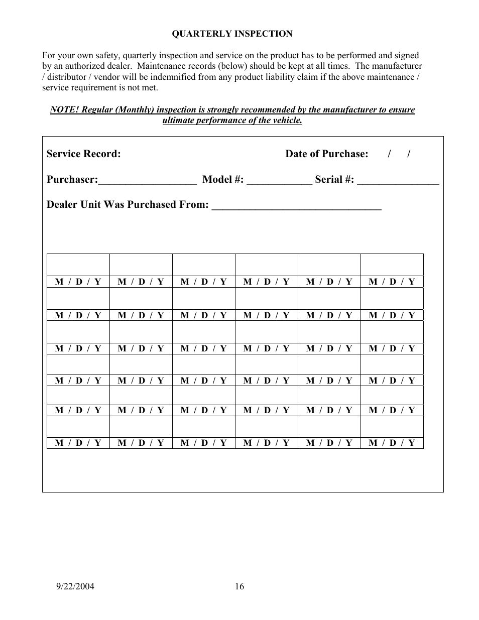 Shoprider XtraLite 4 User Manual | Page 16 / 18