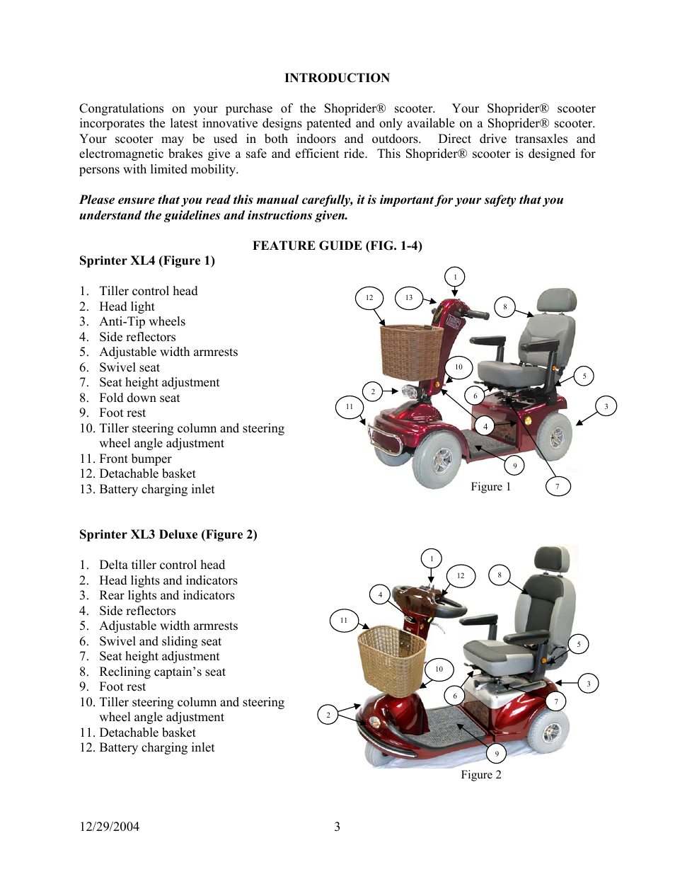 Figure 1, Figure 2 | Shoprider 889-4XLS User Manual | Page 3 / 20