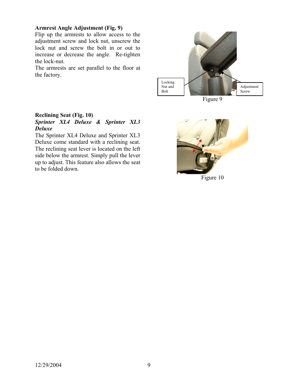 Shoprider 889-4XLS User Manual | Page 9 / 20